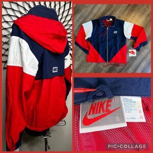 NOS Nike 80s/90s Silver Tag Colorblock Runners Jacket Windbreaker Original Tag